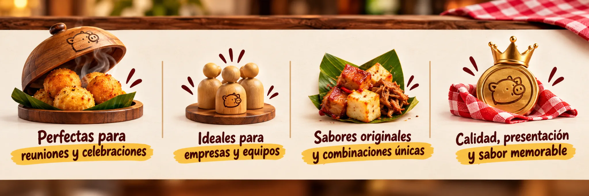 Perfectas para reuniones y celebraciones. Ideales para empresas y equipos. Sabores originales y combinaciones únicas. Calidad, presentación y sabor memorable.