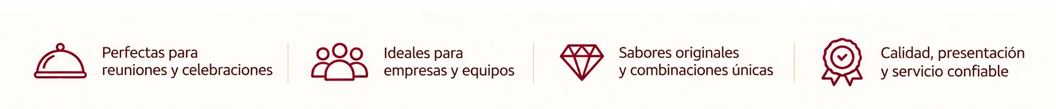 Perfectas para celebraciones y empresas; sabores originales y servicio confiable
