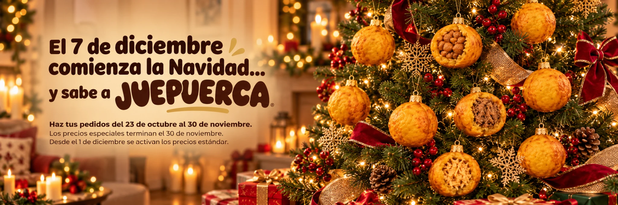 El 7 de diciembre comienza la Navidad y sabe a JUEPUERCA. Pide en preventa hasta el 30 de noviembre.
