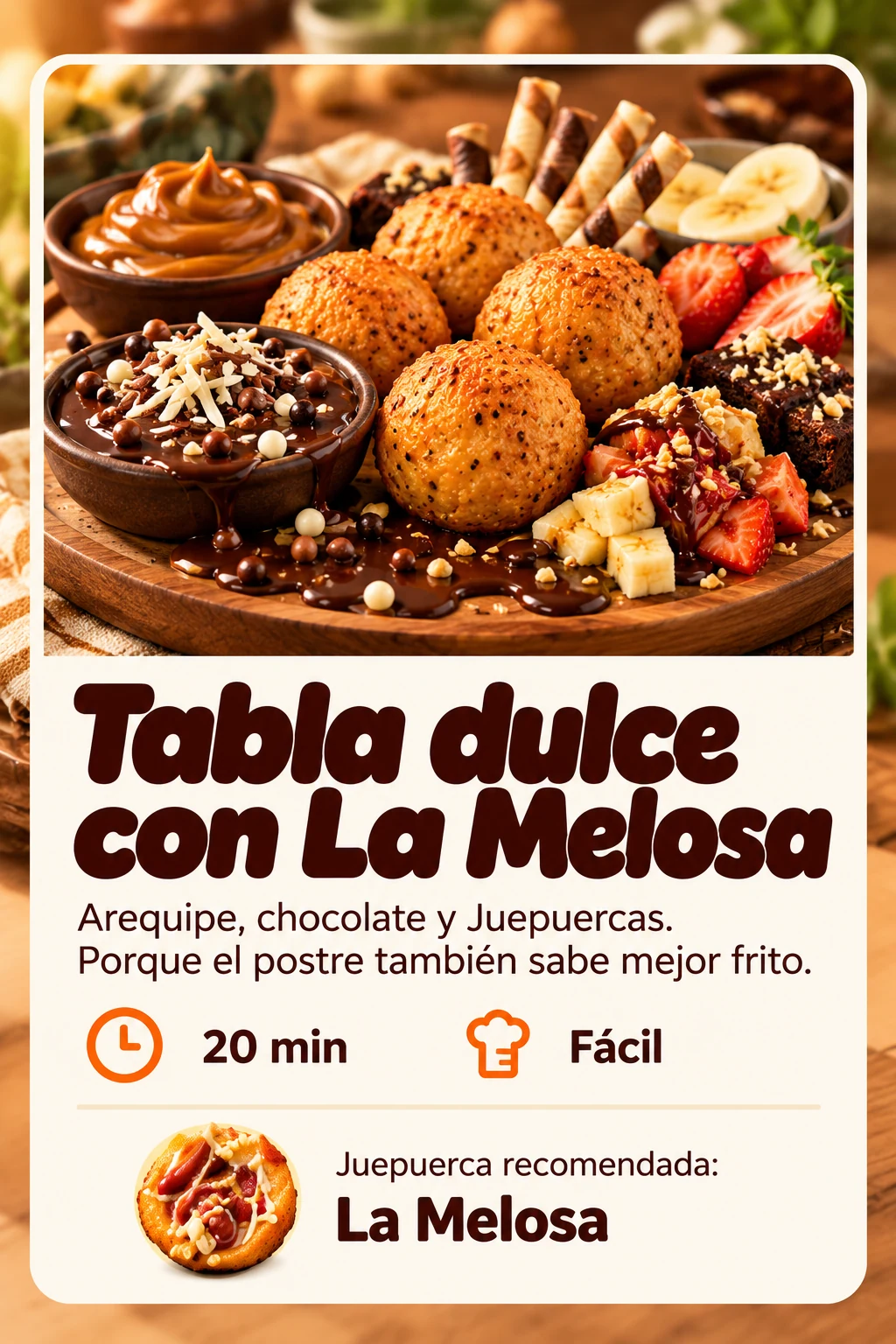 Tabla dulce con La Melosa — receta JUEPUERCA